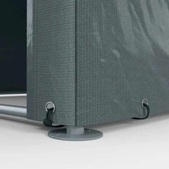 Garagetält 1,6×2,18×1,72 m UV-skydd, vattenavvisande, rullport, grå