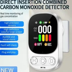 Gasdetektor 4i1 - 4i1 Plug - CO- och bränngasalarm HD08G-B