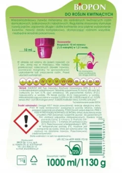 Gödselmedel för blommande växter 1L Intensiv blomning och hälsosam tillväxt