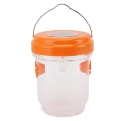 Getingfångare LED-soldrivna vattentäta bålgetingsfällor för getingfruktfluga Trädgårdsterrass Farmland Orange