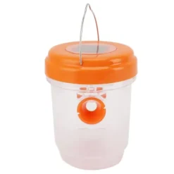 Getingfångare LED-soldrivna vattentäta bålgetingsfällor för getingfruktfluga Trädgårdsterrass Farmland Orange