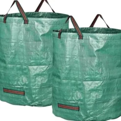 GK17880-2X Trädgårdspåsar 272L Rivsäkra Heavy Duty Trädgårdsavfallspåsar Trädgårdssoppåsar