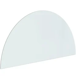 Glasskiva för öppen spis halvrund 1200x600 mm