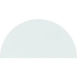 Glasskiva för öppen spis halvrund 1200x600 mm