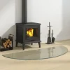 Glasskiva för öppen spis halvrund 1200x500 mm