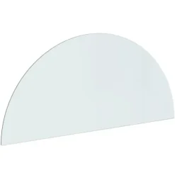 Glasskiva för öppen spis halvrund 1200x500 mm