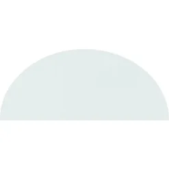 Glasskiva för öppen spis halvrund 1200x500 mm