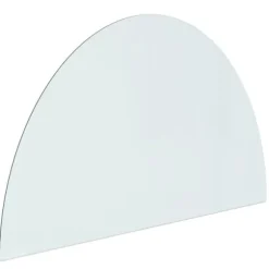 Glasskiva för öppen spis halvrund 1000x600 mm