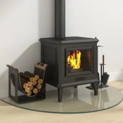 Glasskiva för öppen spis halvrund 1000x600 mm