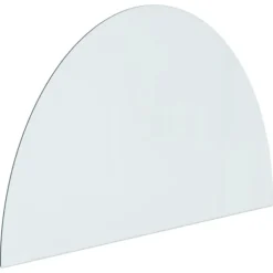 Glasskiva för öppen spis halvrund 800x500 mm