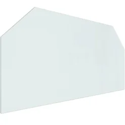 Glasskiva för öppen spis sexkantig 120x60 cm
