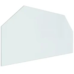 Glasskiva för öppen spis sexkantig 100x50 cm