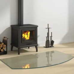 Glasskiva för öppen spis 100x60 cm