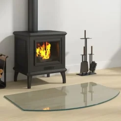 Glasskiva för öppen spis 80x50 cm