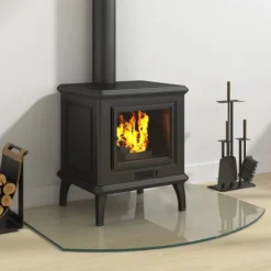 Glasskiva för öppen spis 80x60 cm