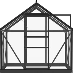 Glasväxthus antracit 155x103x191 cm aluminium - Växthus - Växt Hus - Home & Living