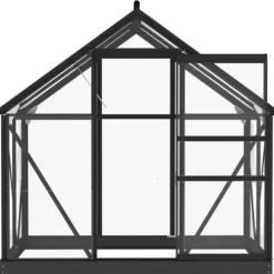 Glasväxthus antracit 155x103x191 cm aluminium - Växthus - Växt Hus - Home & Living