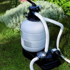 GRE Piscine stål Haiti 730x375 cm h 132 cm - Vit