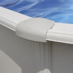 GRE Piscine stål Haiti 730x375 cm h 132 cm - Vit