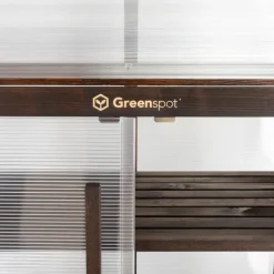 Greenspot Miniväxthus för balkong och terrass 80 x 42 x 120 cm - Balkongväxthus för övervintring av örter, blommor, plantor - Ursprungsfärg Mörk rosen | CDON