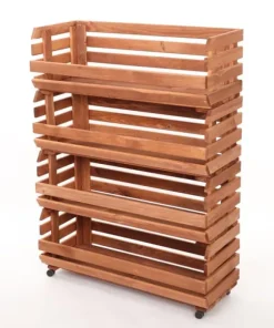 Grönsakslådor på hjul RAWA /bredd 77cm - Bruna