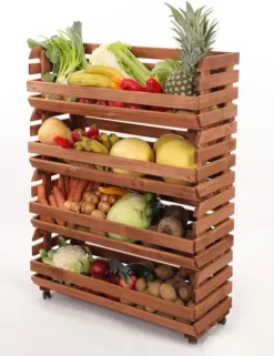 Grönsakslådor på hjul RAWA /bredd 77cm - Bruna