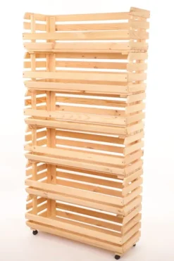 Grönsakslådor på hjul RAWA /bredd 77cm - Naturlig