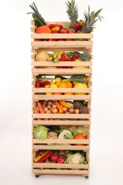 Grönsakslådor på hjul RAWA /bredd 57cm - Natur