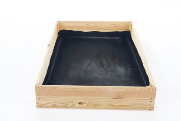 Grönsaksträdgårdslåda - avelslåda - 120x80x18 cm - trä - med markduk