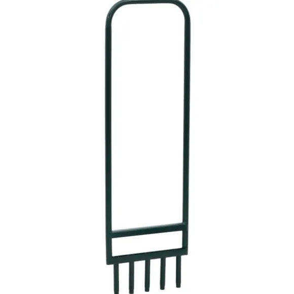 Gräsluftare med 5 ihåliga pinnar grönt pulverlackerat stål