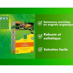 Gräsmatta - BHS - Rustik gräsmatta 1 KG - Starkare och bättre skyddad - Snabb och hållbar - Alla typer av terräng och klimat, Robust