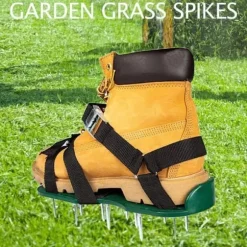 Gräsmatteluftare Skor 1 par - Spikskor för Trädgårdsarbete, Grön, 42 mm Spikdjup