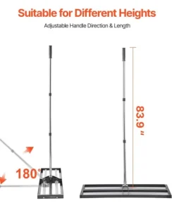 Gräsmatteutjämnare - Handhållen jordutjämnare - Justerbart handtag 213,1 cm - Platta 91,4x25,4 cm - Rostbeständig metall - Ergonomisk - För golfgreen | CDON