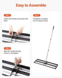 Gräsmatteutjämnare - Handhållen jordutjämnare - Justerbart handtag 213,1 cm - Platta 91,4x25,4 cm - Rostbeständig metall - Ergonomisk - För golfgreen | CDON