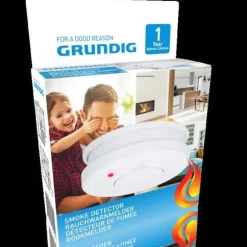Grundig rökdetektor/brandvarnare i vitt
