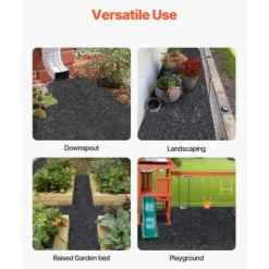 Gummimatta, 244x56 cm, Svart, Återvunnet gummi