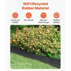 Gummimatta, 244x56 cm, Svart, Återvunnet gummi