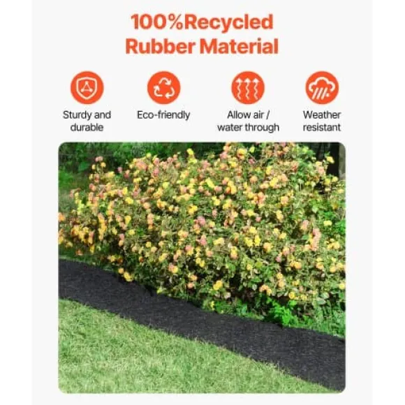 Gummimatta, 244x56 cm, Svart, Återvunnet gummi