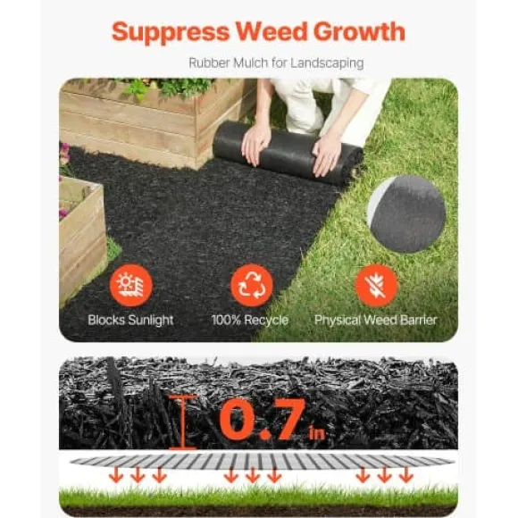 Gummimatta, 244x56 cm, Svart, Återvunnet gummi