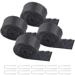 Gummimulchrulle 4-Pack, Landskapsarkitektur Matta 120x4,5 tum, Långvarig och Miljövänlig Gummimulchmatta