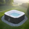 GURU Uppblåsbar bubbelpool Rome – 2400W | 208x208x65 cm | För 6 personer (4 vuxna + 2 barn) | 130 massagestrålar | Värmer upp till 40°C | Inomhus- och | CDON