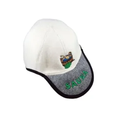 Handgjord badtuvshatt i baseballkepsform, 100 % ull