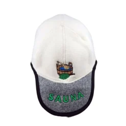 Handgjord badtuvshatt i baseballkepsform, 100 % ull