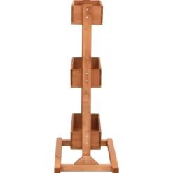 Handgjord odlingslåda i granträ med 3 hyllor | Storlek: 52x30x78 cm