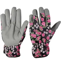 HANDSKAR TILL TRÄDGÅRD KVINNA I BOMULL BLUMMOR STORLEK S VERDEMAX