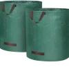 Heavy Duty Trädgårdsväskor - Set med 2 * 272L - Grön - Vattentät och hopfällbar