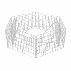 Hexagonal planteringsgabion upphöjd 160x140x50 cm