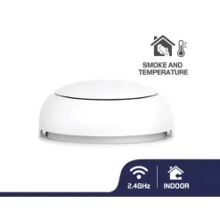 HeySmart Smart WiFi rökdetektor med batteri, skickar aviseringar till smartphone via app, photoelektrisk sensor