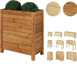 Hög kista för kruka /bredd 60cm/ Bottenjustering/ RDS - Brun