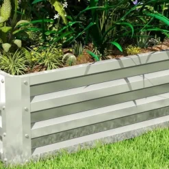 Högbädd i stål 120x60x30,5 cm, rostfri & vädertålig – balkong/trädgård